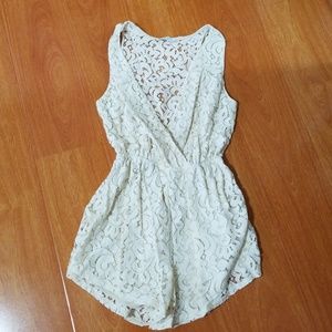 Audrey 3+1 lace romper Small